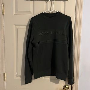 Armani Exchange Jersey Crew Neck Logo Sweatshirt